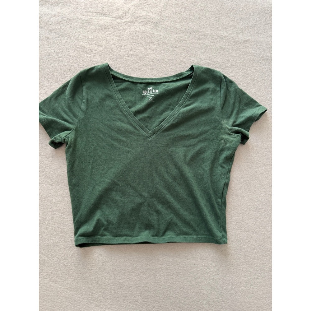 Hollister Baby Tee Kids Medium Must-Have Collection Forest Green Excellent